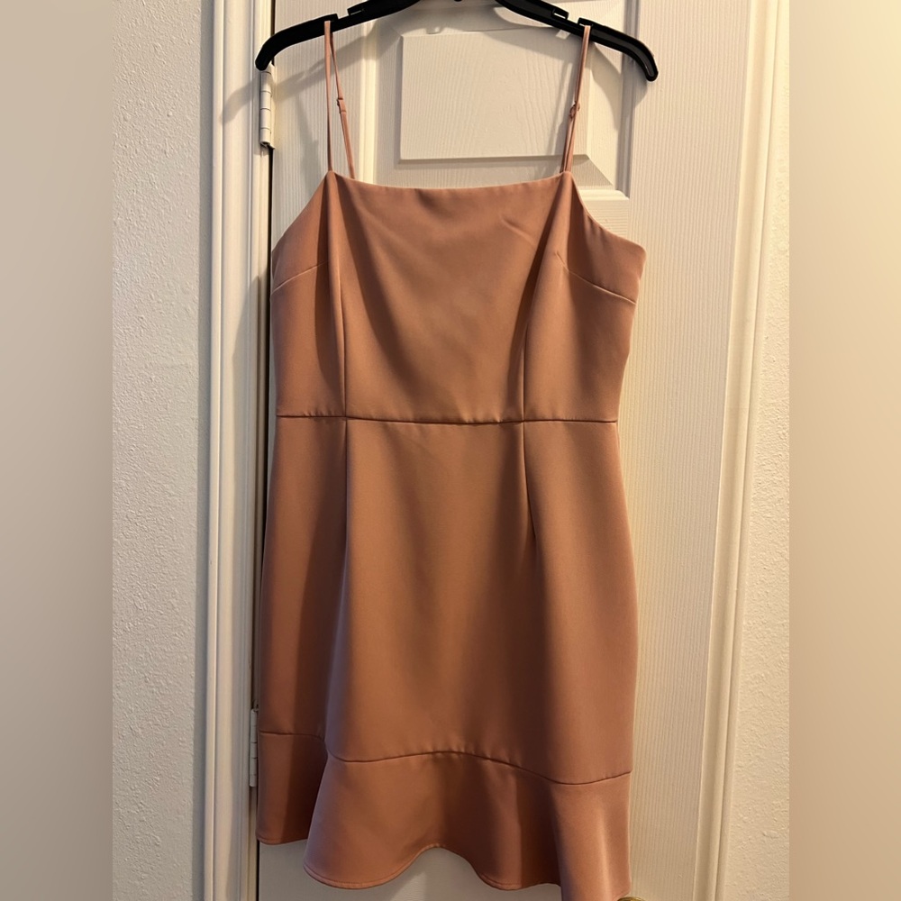 Gianni Bini, size 8, blush dress with ruffle